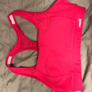Pink sports bra